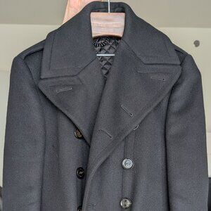Christopher Bailey-era BURBERRY PRORSUM runway black wool military great coat